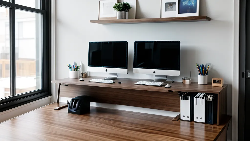 A network router with blue lights in a modern living room setting.