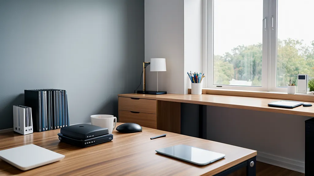 A smartphone showing a successful VPN connection in a home office.