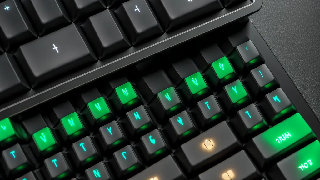 Close up of mechanical keyboard and terminal window showing network protocol handshake logs